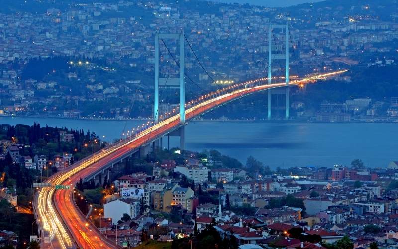 the bosphorus bridge in istanbul, turkey